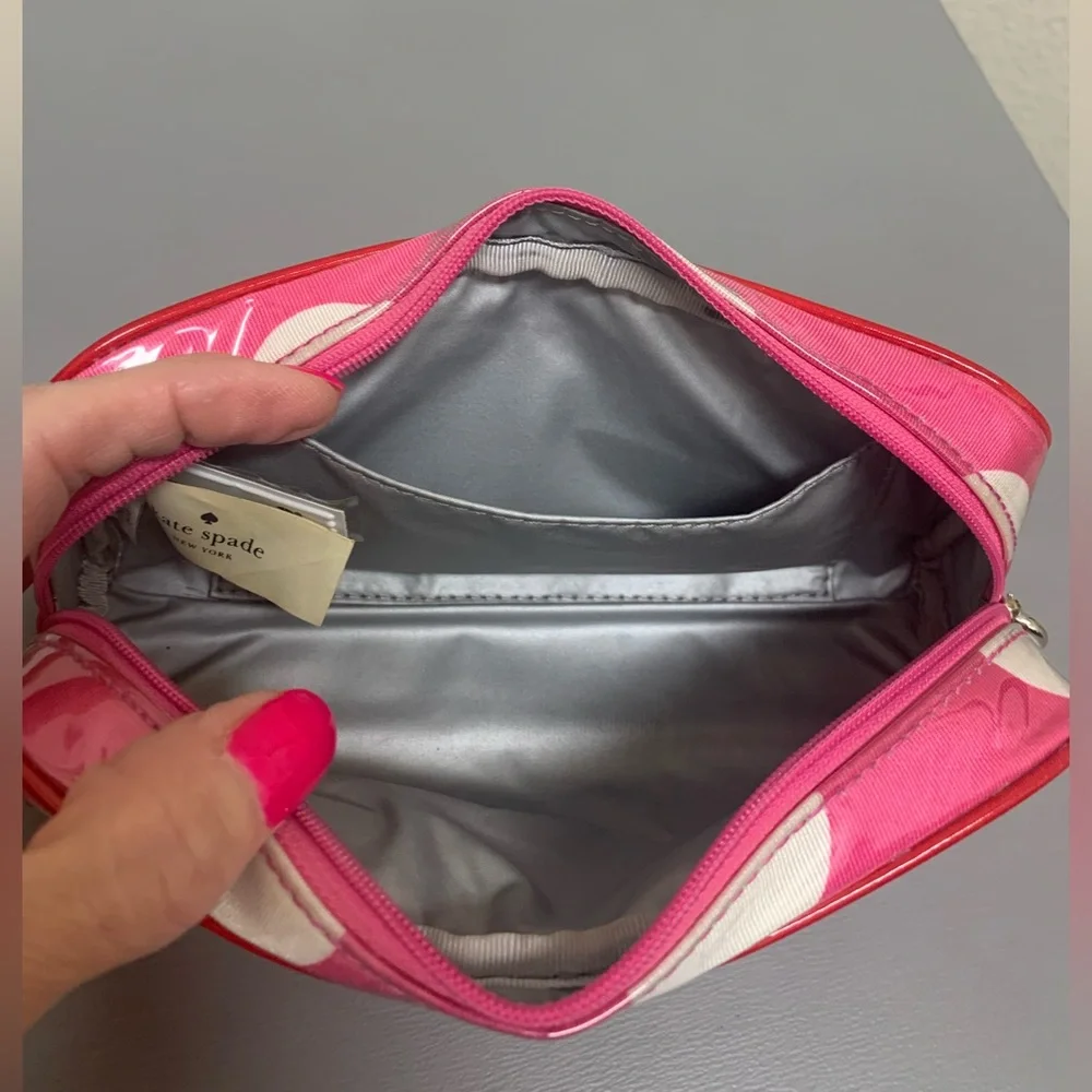 Kate Spade Fuchsia and White Polka Dot Pouch - Picture 6 of 12